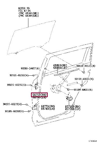 Петля двери Toyota 68750-06010