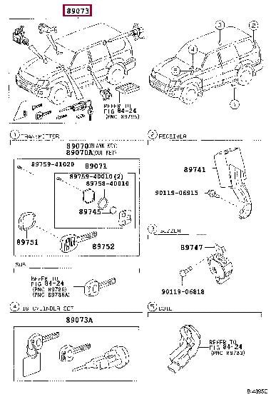 690056C470 Toyota Комплект ключей та замков(Электрозамки дверей)