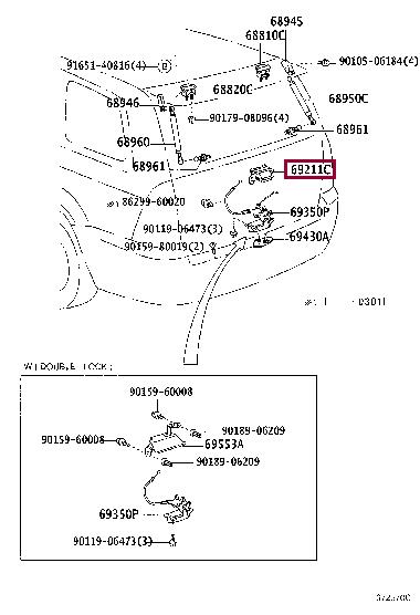 6902313020 Toyota Ручка двери