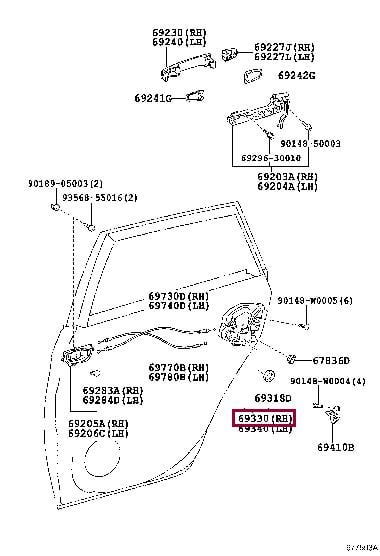 Toyota 69050-05050 Автозапчастина 6905005050: Приваблива ціна - Купити в Україні на EXIST.UA! 6905005050 Toyota Автозапчастина
