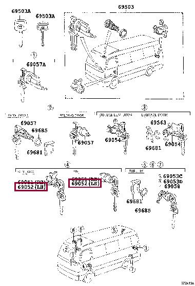 6905236031 Toyota Замок двери