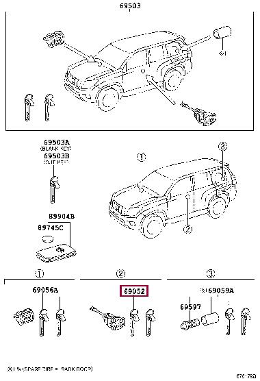 6905260320 Toyota Замок двери