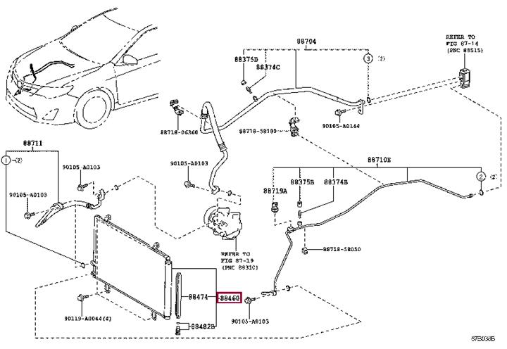Радиатор кондиционера (Конденсатор) Toyota 88460-06230