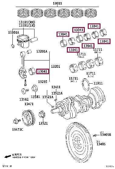 130413106001 Toyota Вкладыши шатунные