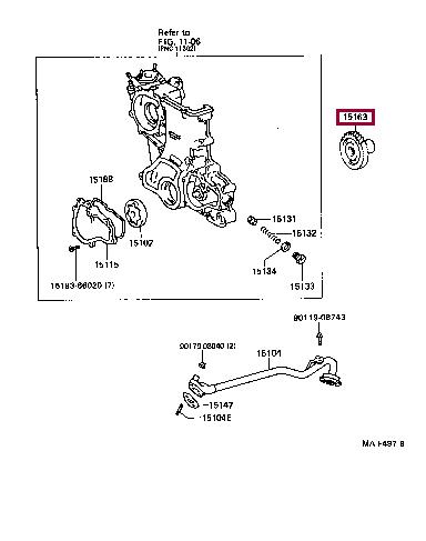 1516366021 Toyota Шестерня масляного насоса