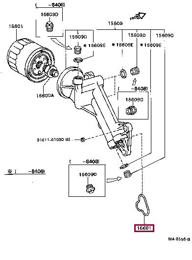 1569164041 Toyota Прокладка корпуса фильтра масляного
