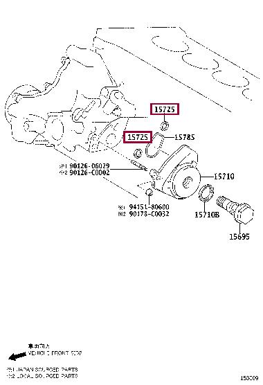 1572536010 Toyota Кольцо резиновое