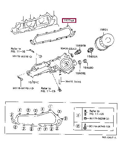 1572567010 Toyota Прокладка корпусу фільтра масляного