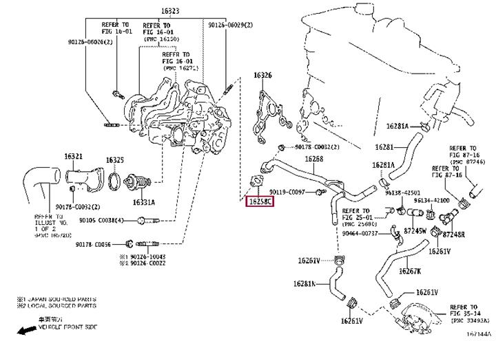 1625836010 Toyota Прокладка профилированная