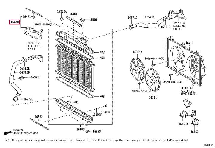 Toyota 16470-36010 Tank assy, radiator reserve 1647036010: Отличная цена - Купить в Украине на EXIST.UA! 1647036010 Toyota Tank assy, radiator reserve