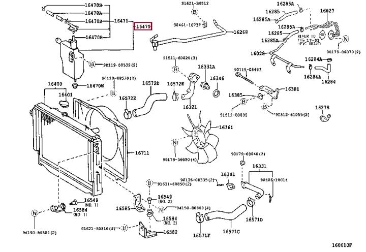 Toyota 16470-66030 Tank assy, radiator reserve 1647066030: Отличная цена - Купить в Украине на EXIST.UA! 1647066030 Toyota Tank assy, radiator reserve