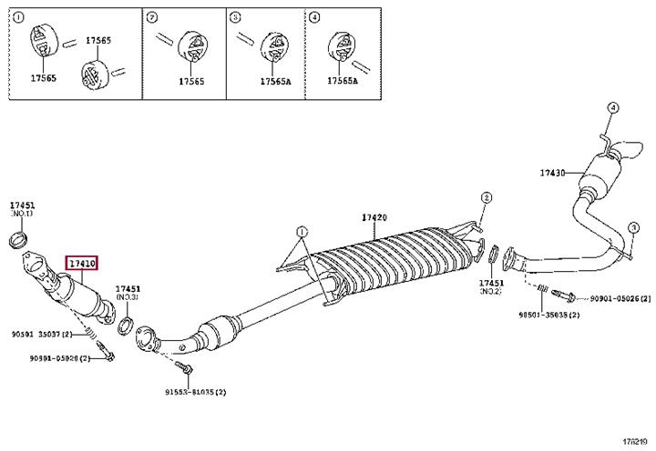 Toyota 17410-37321 Pipe assy, exhaust, front 1741037321: Отличная цена - Купить в Украине на EXIST.UA! 1741037321 Toyota Pipe assy, exhaust, front