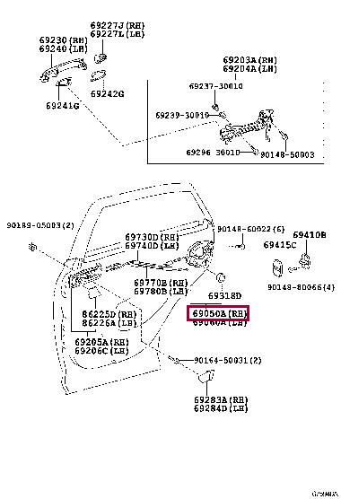 Купити Toyota 69050-60110 за низькою ціною в Україні!