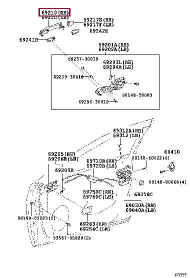 6921033120B2 Toyota Ручка