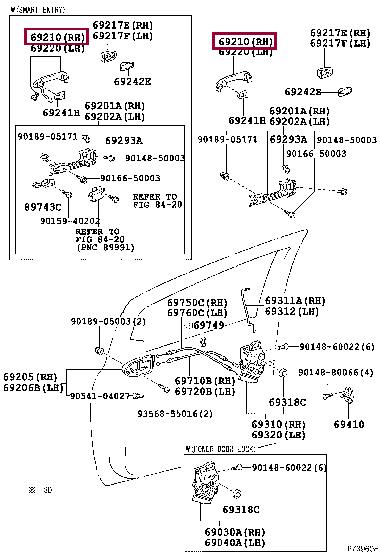6921112220P6 Toyota Ручка двери