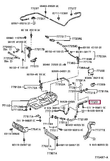 7720144020 Toyota Горловина заливна бака паливного
