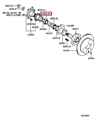 9036634001 Toyota Подшипник