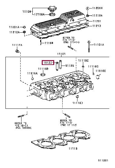 1112256030 Toyota Втулка клапана направляющая