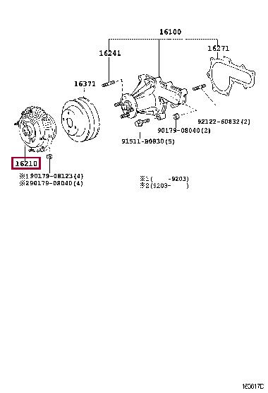 1621017070 Toyota Вискомуфта в сборе