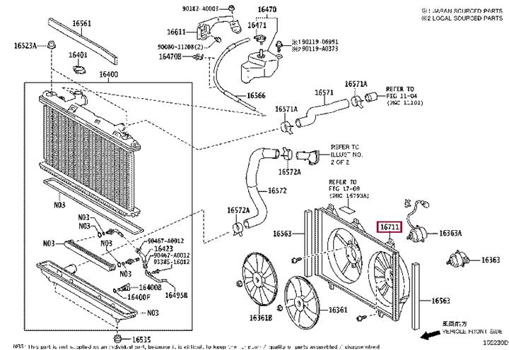 167110V010 Toyota Кожух вентилятора