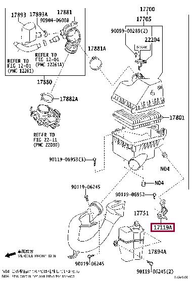 1711928070 Toyota Кронштейн осушителя