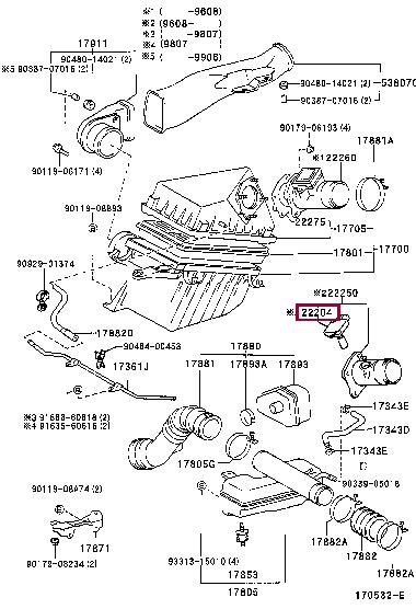 2220475010 Toyota Датчик ДМРВ