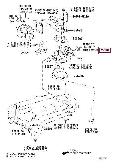 2580030120 Toyota Клапан рециркуляции отработанных газов EGR