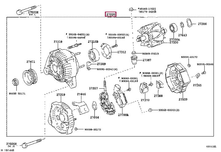 270600H100 Toyota Генератор