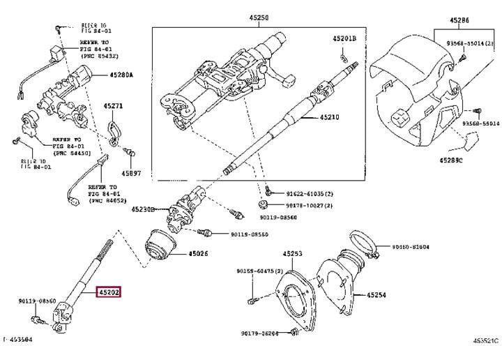 Toyota 45202-48060 Вал рулевого управления 4520248060: Отличная цена - Купить в Украине на EXIST.UA! 4520248060 Toyota Вал рулевого управления
