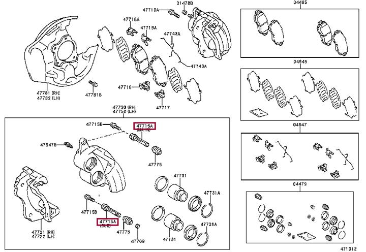 Toyota 47715-30060 Болт 4771530060: Отличная цена - Купить в Украине на EXIST.UA! 4771530060 Toyota Болт