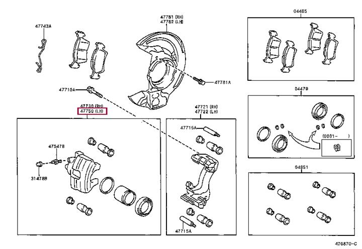 4775021010 Toyota Тормозной суппорт