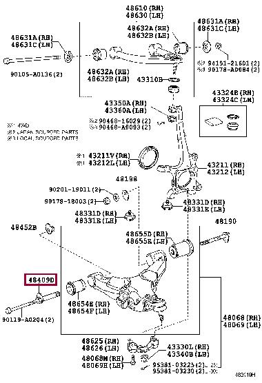 Болт Toyota 48409-34041
