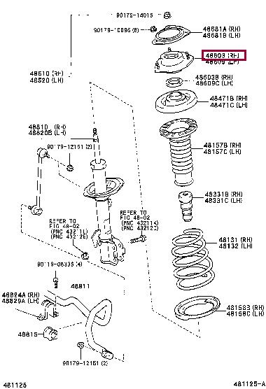Toyota 48609-28020 Опора стойки амортизатора 4860928020: Отличная цена - Купить в Украине на EXIST.UA! 4860928020 Toyota Опора стойки амортизатора