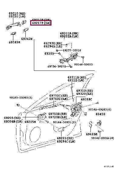 6921848020E3 Toyota Заглушка пластиковая