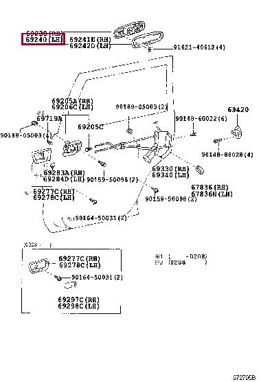 6924060071 Toyota Ручка дверей