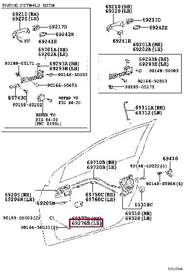 6927812140B0 Toyota Облицовка внутренней ручки двери, lh