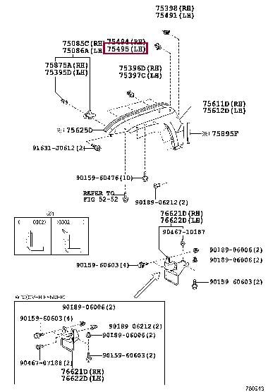 Toyota 75495-60011 Кліпса молдінга 7549560011: Приваблива ціна - Купити в Україні на EXIST.UA! 7549560011 Toyota Кліпса молдінга