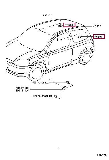 7556152020 Toyota Клипса крепежная
