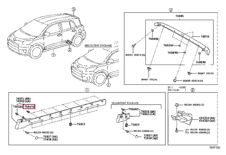 Купить Toyota 75867-33030 по низкой цене в Украине!