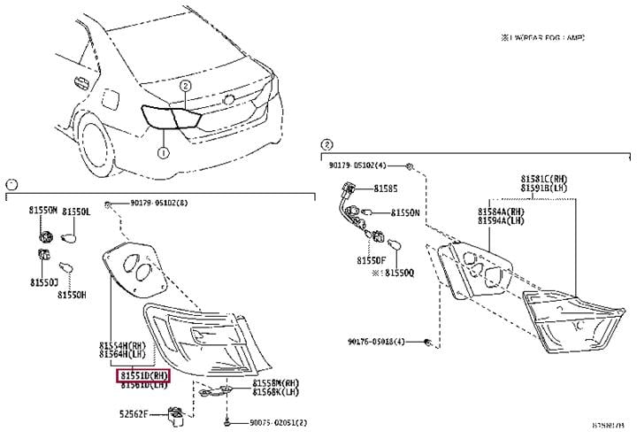 Купить Toyota 81551-33550 по низкой цене в Украине!