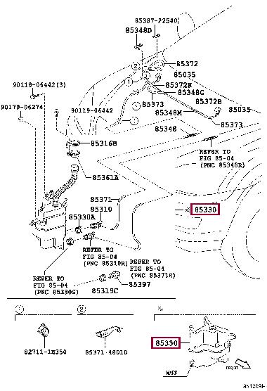 8535548010 Toyota Бачок омывателя