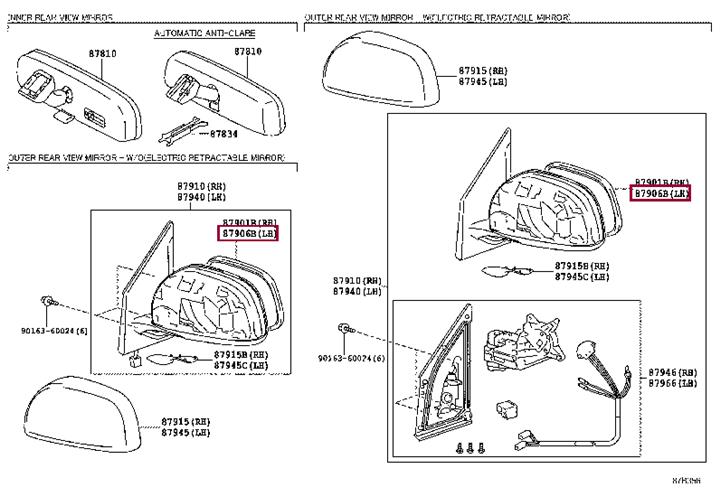Toyota 87961-42780 Дзеркало зовнішнє заднього виду ліве 8796142780: Приваблива ціна - Купити в Україні на EXIST.UA! 8796142780 Toyota Дзеркало зовнішнє заднього виду ліве