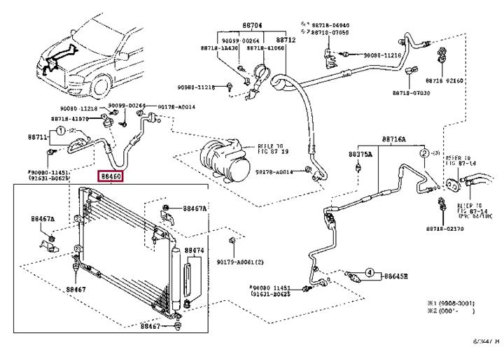 8846007032 Toyota Радіатор кондиціонера (Конденсатор)