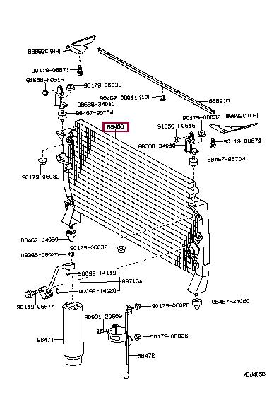 8846034020 Toyota Радиатор кондиционера (Конденсатор)