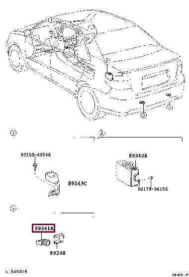 8934133050 Toyota Датчик парковки