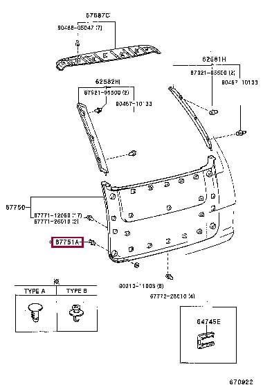 Toyota 90467-08144-C0 Кліпса 9046708144C0: Приваблива ціна - Купити в Україні на EXIST.UA! 9046708144C0 Toyota Кліпса
