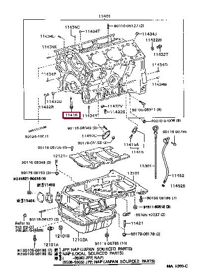 Болт Toyota 90910-02114