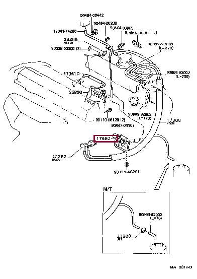 9091012100 Toyota Клапан адсорбера парів палива