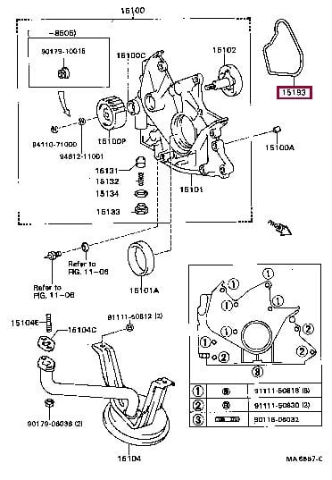 Прокладка насосу оливи Toyota 15193-64022