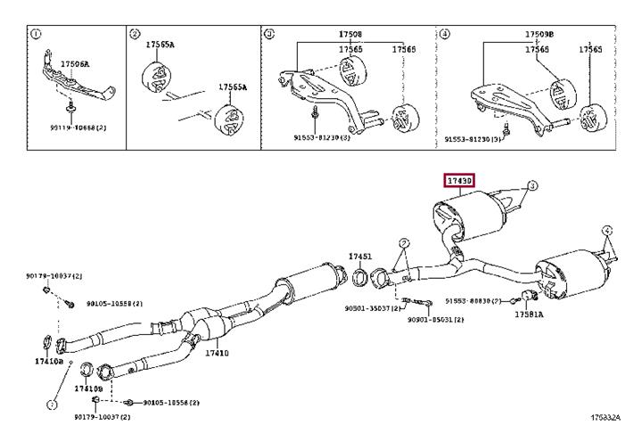 1743038520 Toyota Вихлопна труба